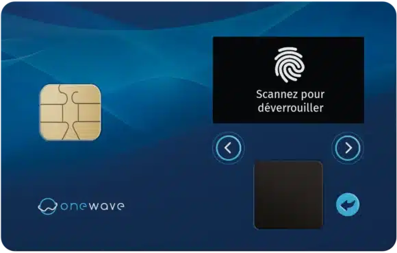 Solution d'authentification forte 2FA MFA : la carte biométrique OneWave